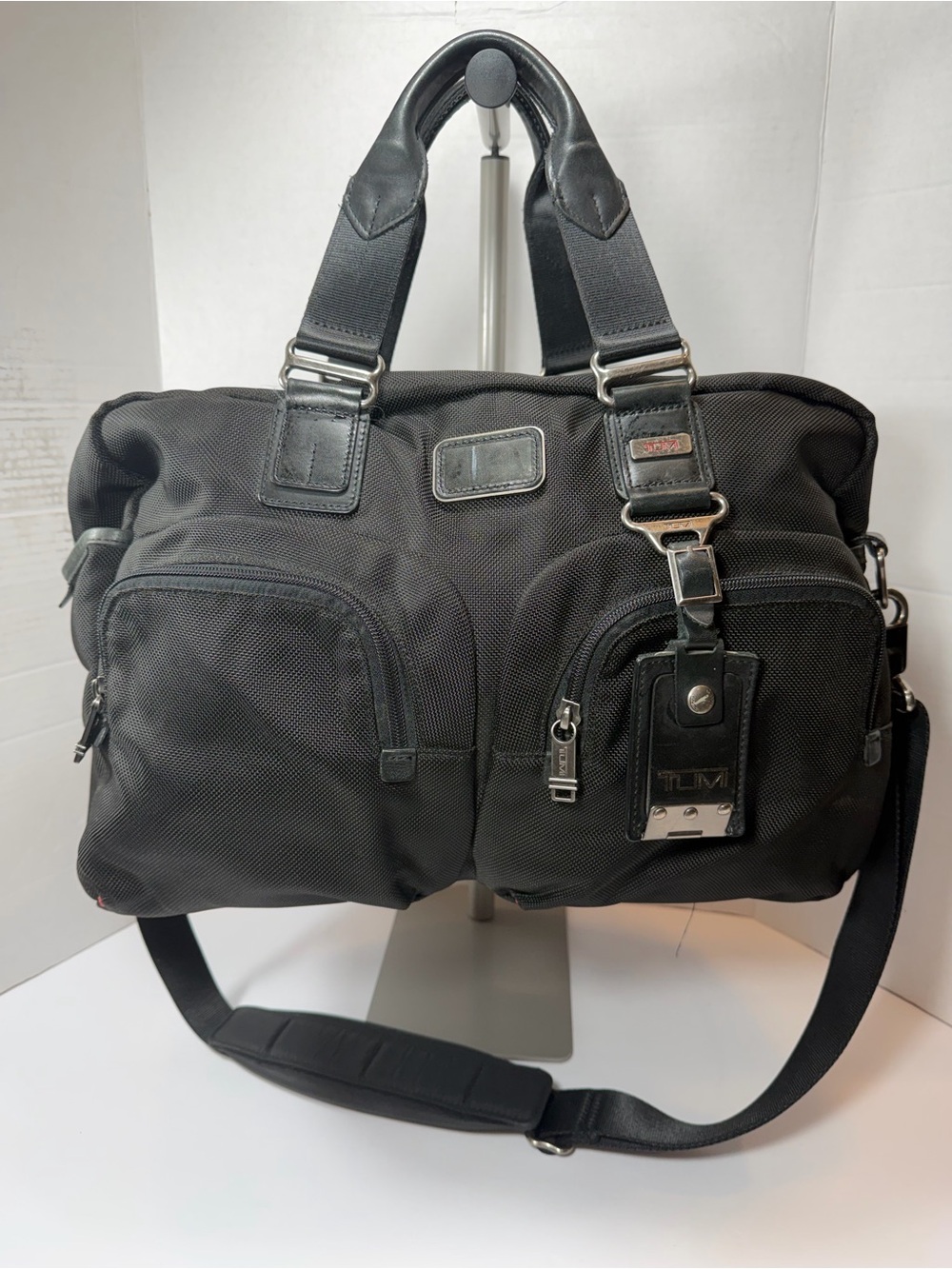 TUMI Alpha Bravo Everett Essential Tote Bag Black Nylon Leather 22340DH 064366d